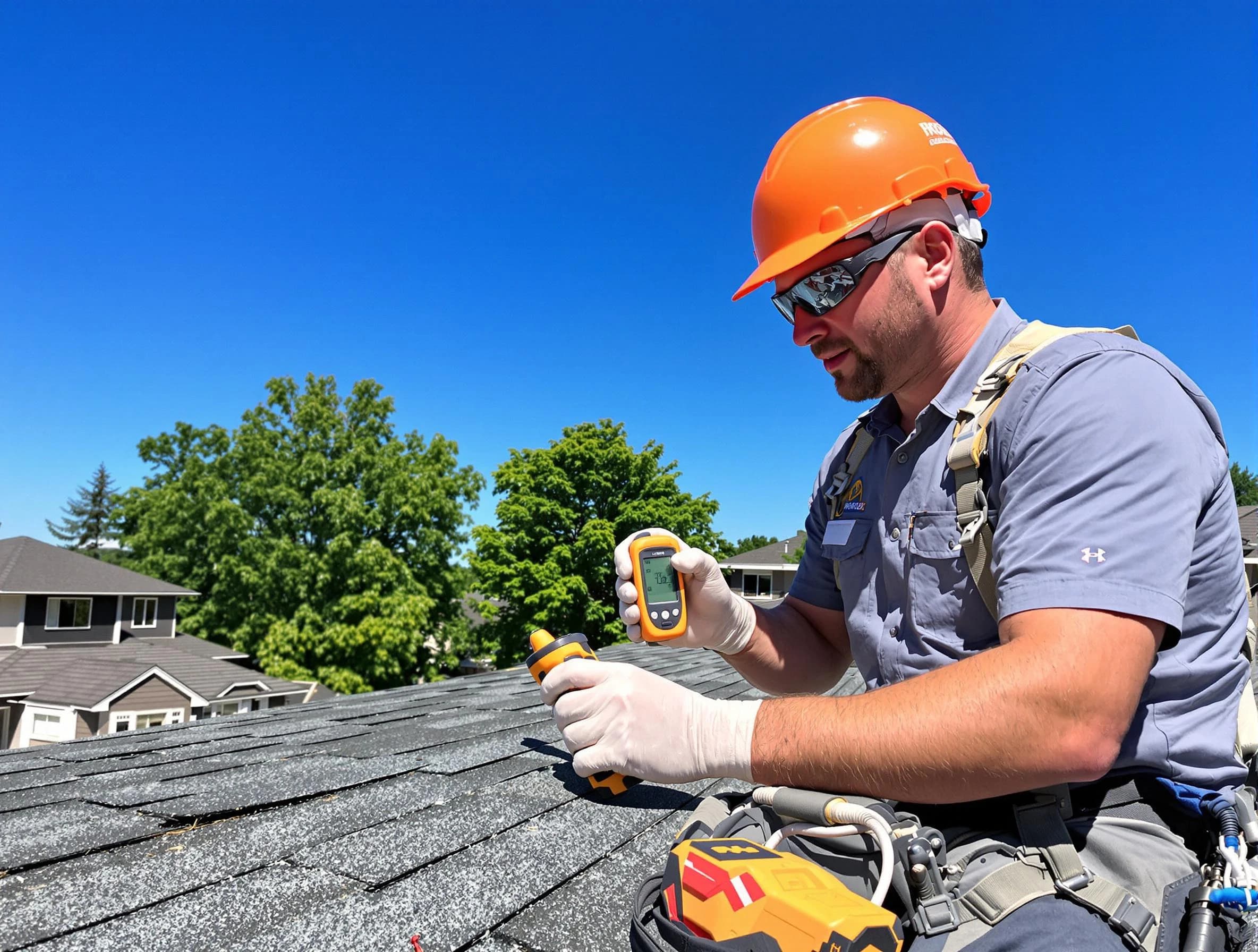 Bedford Roofing Company conducting a roof inspection in Bedford, OH