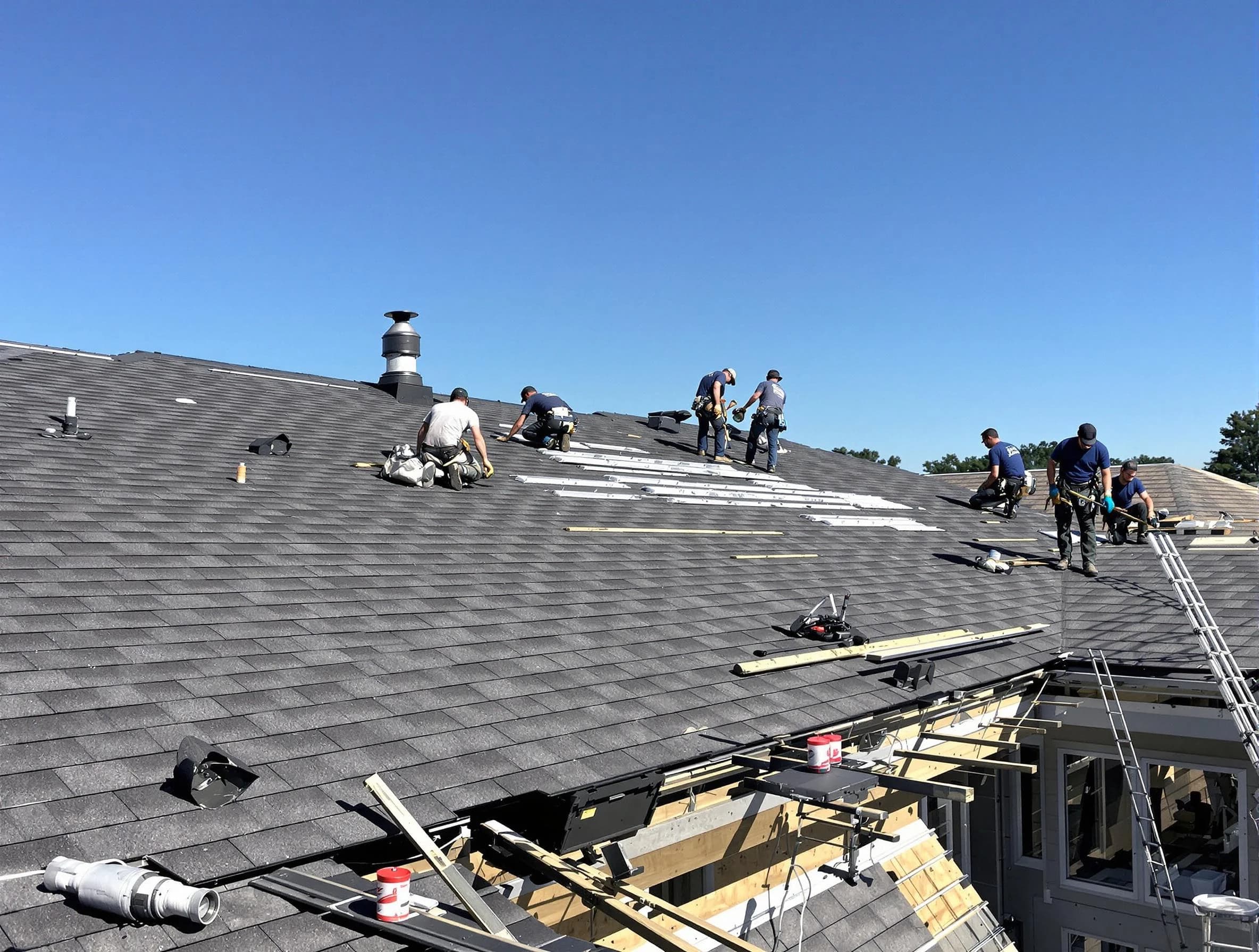 Bedford Roofing Company experts performing roof installation in Bedford, OH