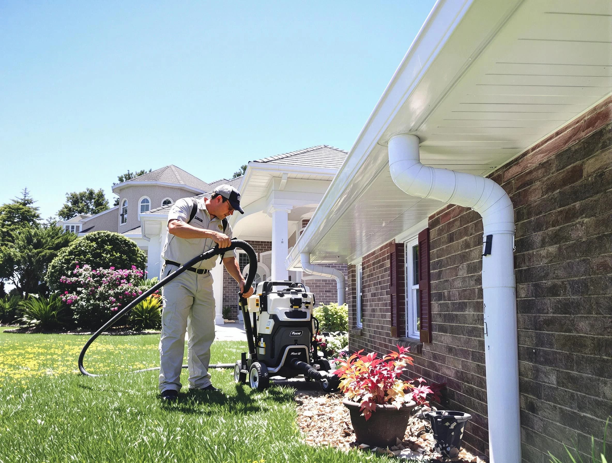 Downspout Cleaning in Bedford